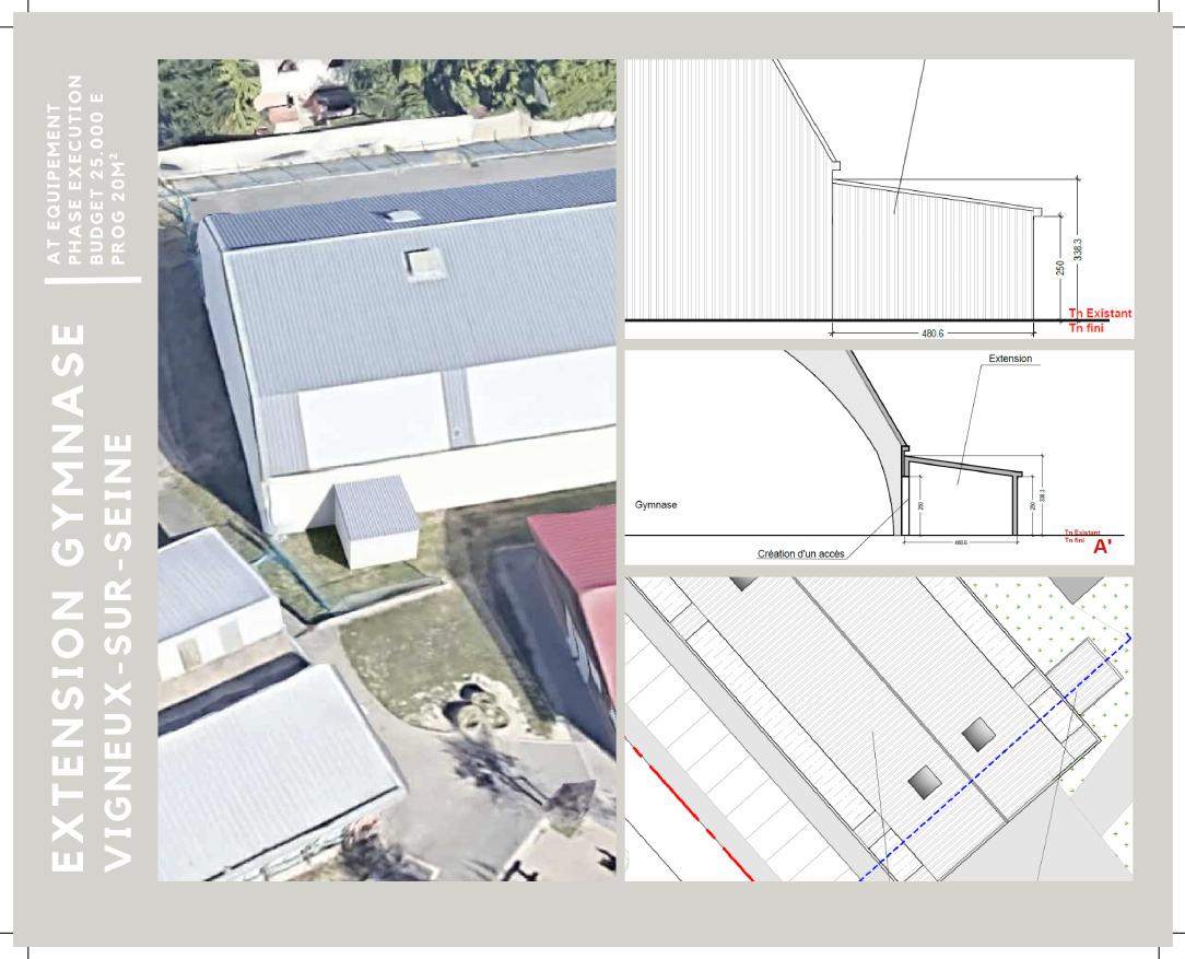 Extension de gymnase — Vigneux-sur-Seine (91), vue 2