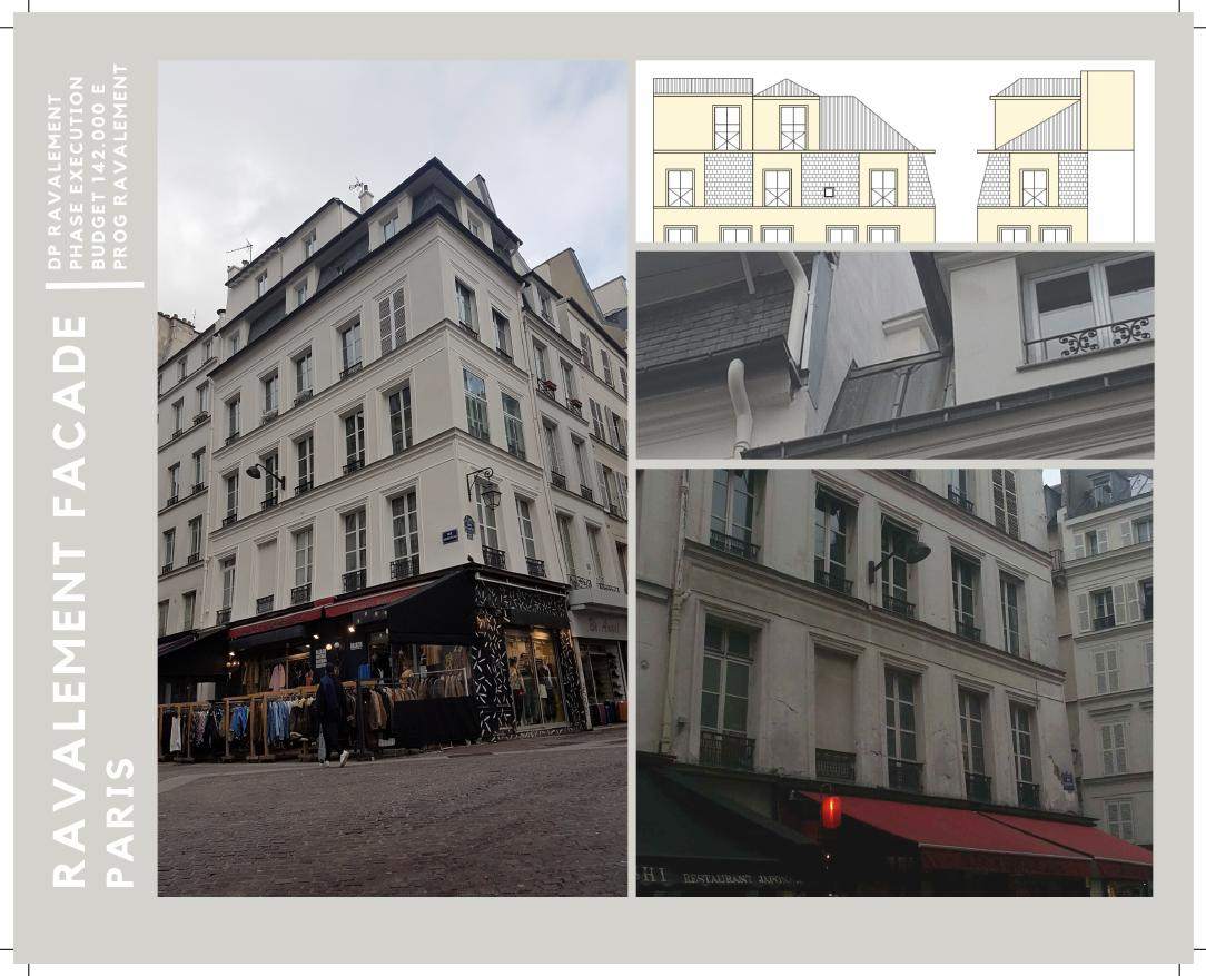 Ravalement de façade — Paris, vue 1