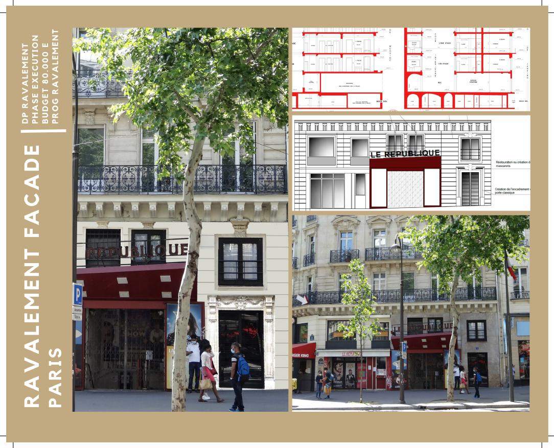 Ravalement de façade — Paris, vue 1