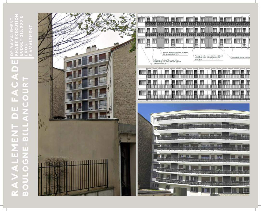 Ravalement de façade — Boulogne-Billancourt (92), vue 1